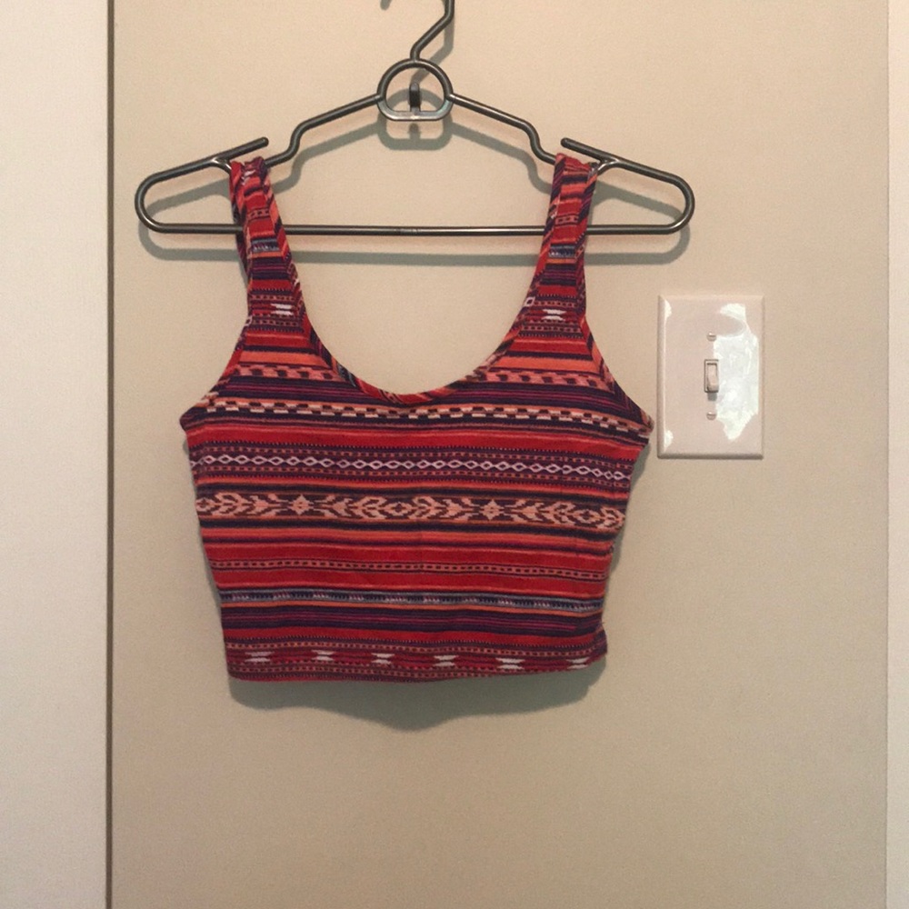 Red, white, and blue crop top